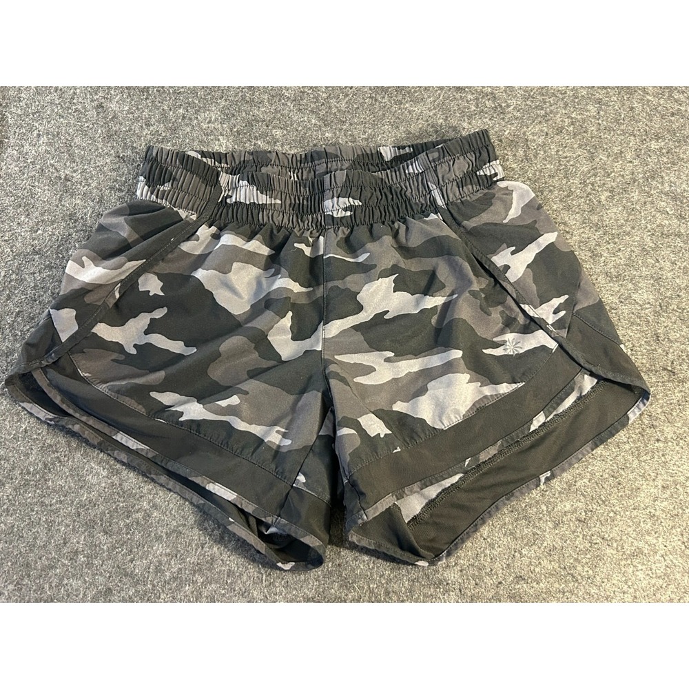 Athleta Black and Gray Camo Breathable Mesh Racer Run‎ Short 4" Size XXSmall